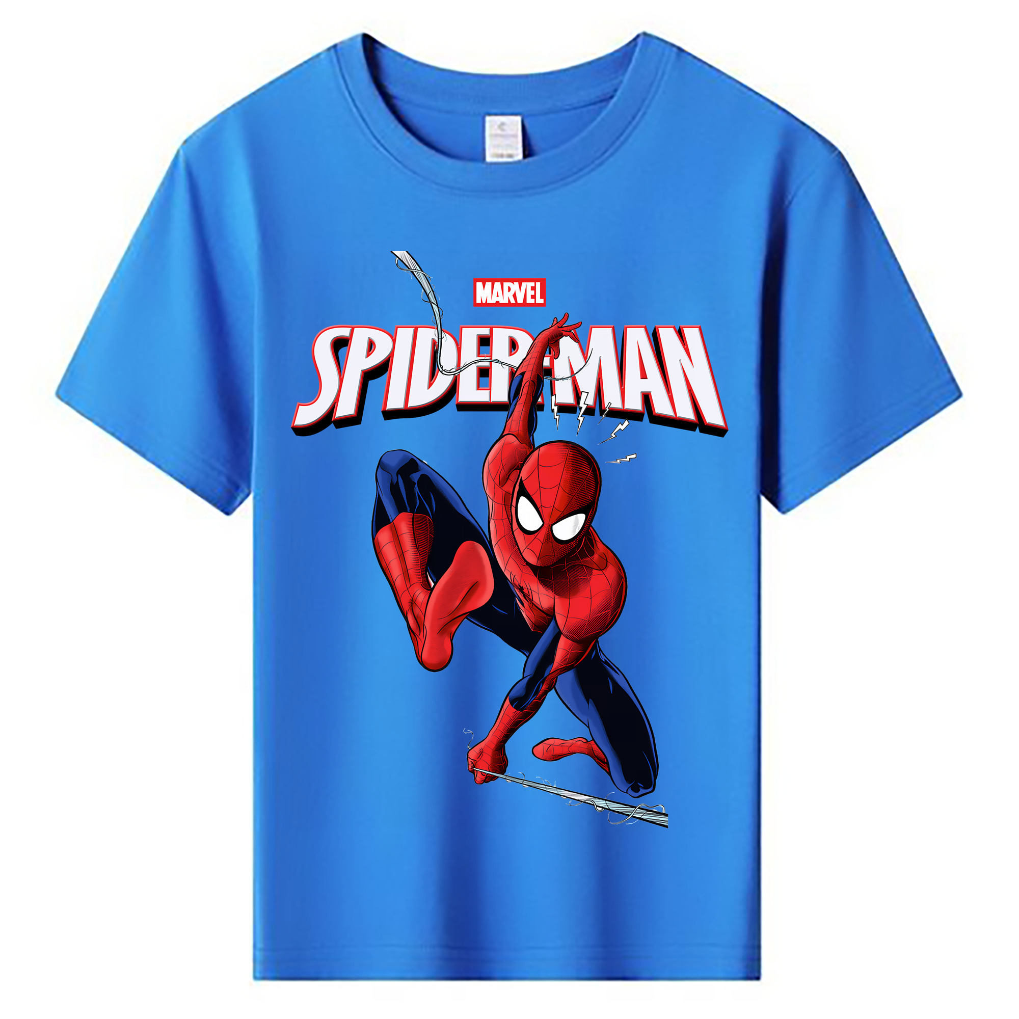 （画像用） Spider Man スパイダーマン 綿100％キッズTシャツ（フロントプリント）